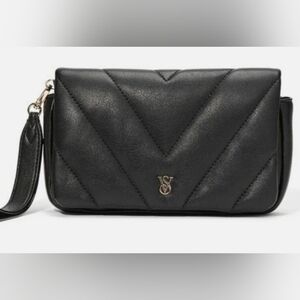 Victoria's Secret Black Chevron Crossbody Bag